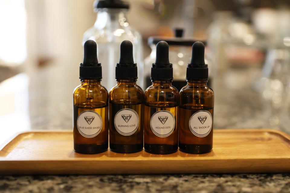 Hairbreak Hotel, 2614 130th St., Unit 3., will sell its own line of beard oil, with names inspired by Elvis Presley.