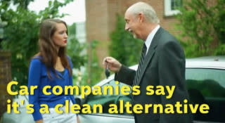 Frame from lobbying video, 'Dirty Secrets of Electric Cars,' issued by Fueling U.S. Forward