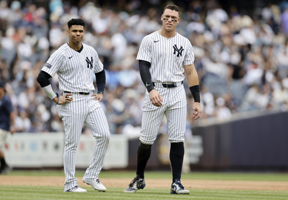 Juan Soto與Aaron Judge。(MLB Photo by Jim McIsaac/Getty Images)