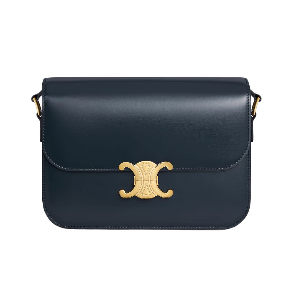 <p><a href="https://www.celine.com/en-us/celine-shop-women/handbags/triomphe/classique-triomphe-bag-in-shiny-calfskin-187363BF4.07OC.html?nav=A0303" rel="nofollow noopener" target="_blank" data-ylk="slk:Shop Now;elm:context_link;itc:0;sec:content-canvas" class="link rapid-noclick-resp">Shop Now</a></p><p>Classique Triomphe Bag</p><p>celine.com</p><p>$4150.00</p>