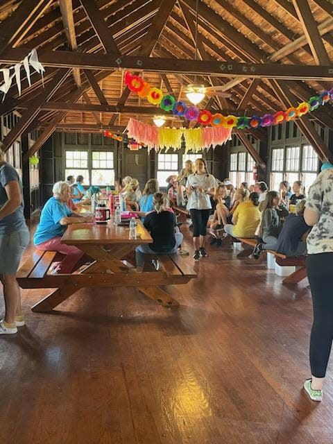 Participants in the Young Women camp made 88 blankets for the “My Very Own Blanket” organization. The blankets will be given to children in the foster care system.