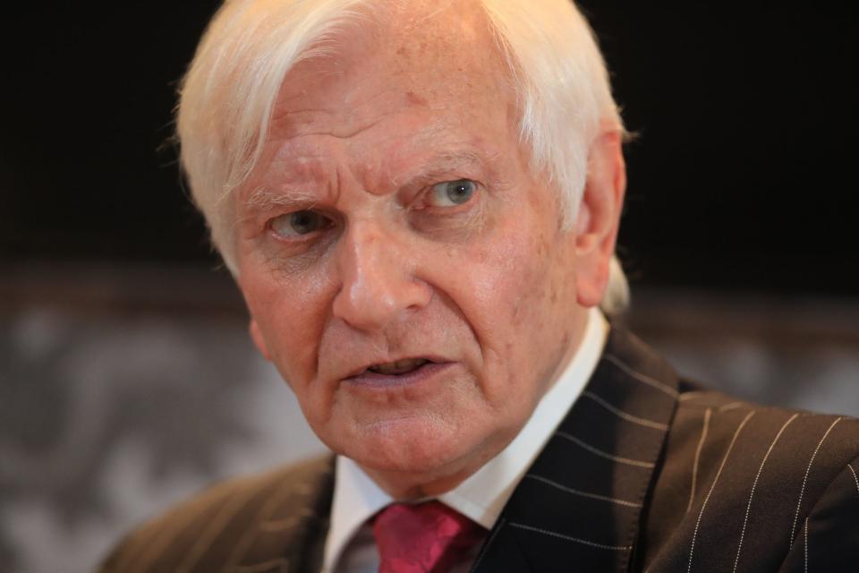 Former Conservative MP Harvey Proctor during a press conference at the Malmaison hotel in Newcastle: PA