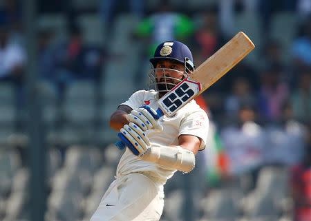 Cricket - India v England - Fourth Test cricket match - Wankhede Stadium, Mumbai, India - 10/12/16. India's Murali Vijay plays a shot. REUTERS/Danish Siddiqui