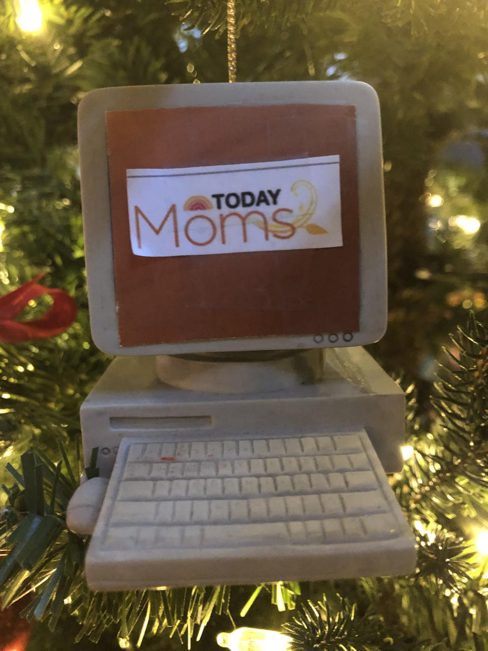 An ornament representing the year I began working for TODAY.com. (The computer is totally old-school, as is the TODAY Moms logo!) (Kavita Varma-White)