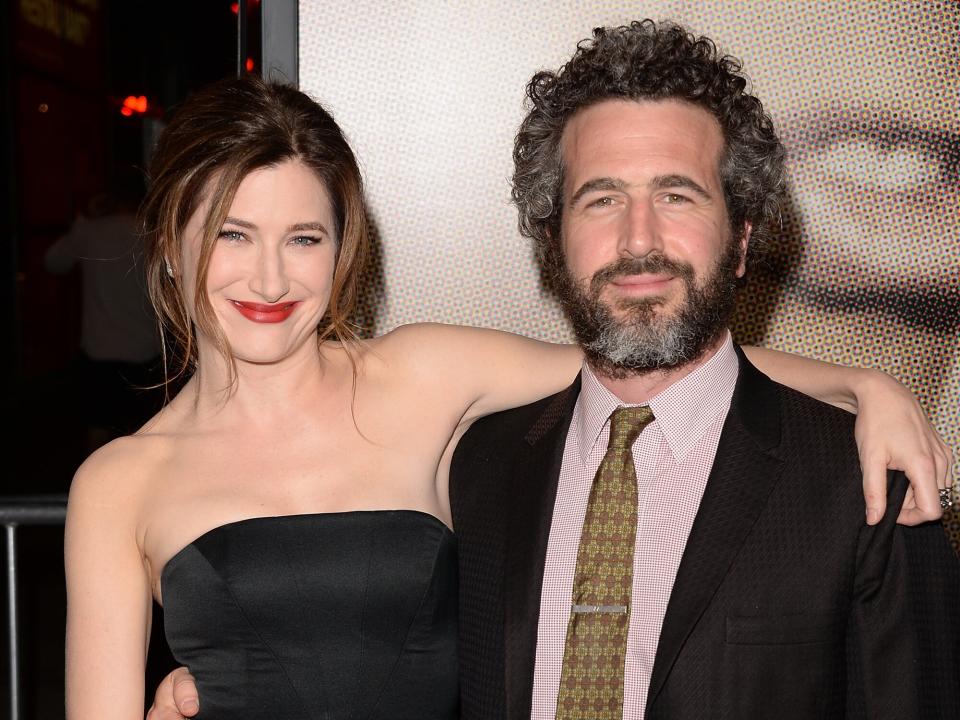 Kathryn Hahn (L) and Ethan Sandler arrive at the premiere of Focus Features' 'Bad Words' at ArcLight Cinemas Cinerama Dome on March 5, 2014 in Hollywood, California