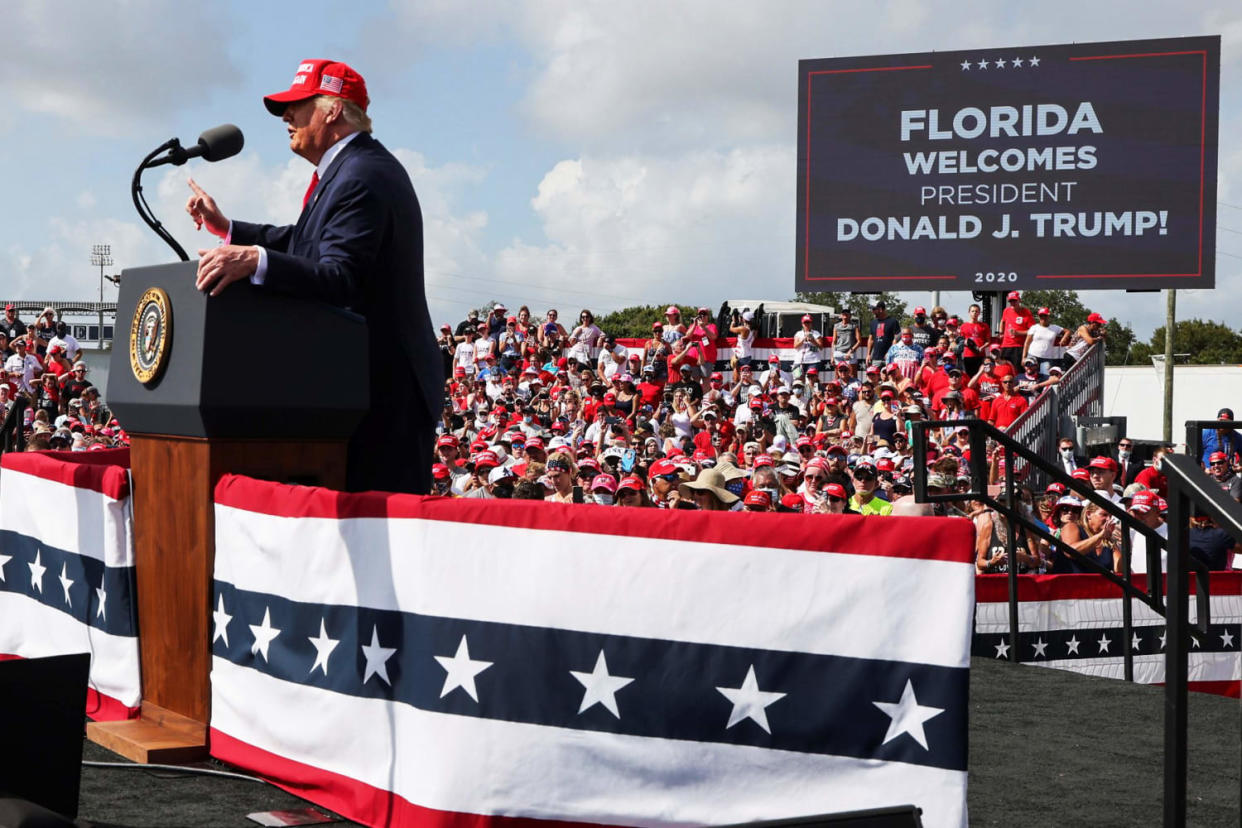 Image: U.S. President Trump holds a campaign rally in Tampa, Florida (Jonathan Ernst / Reuters)