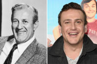 Funnyman Jason Segel sure looks a lot like legendary actor Lee J. Cobb, who starred in 'The Exorcist' and '12 Angry Men'.