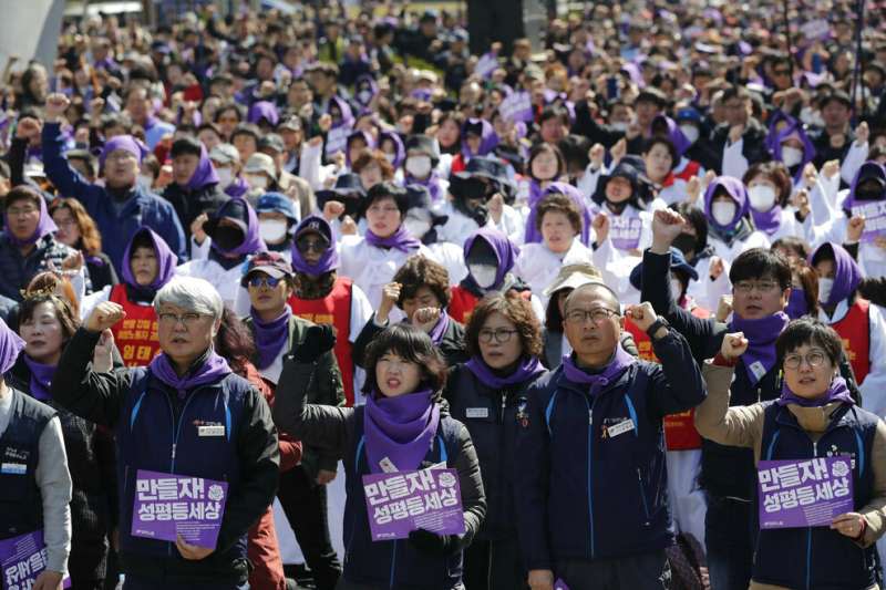 南韓3月8日「國際婦女節」（AP）