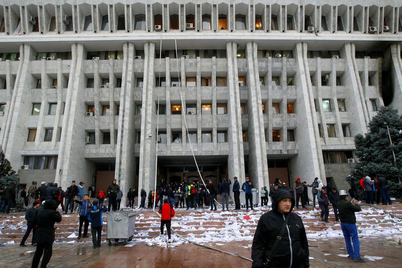 Protest against the results of a parliamentary election in Bishkek