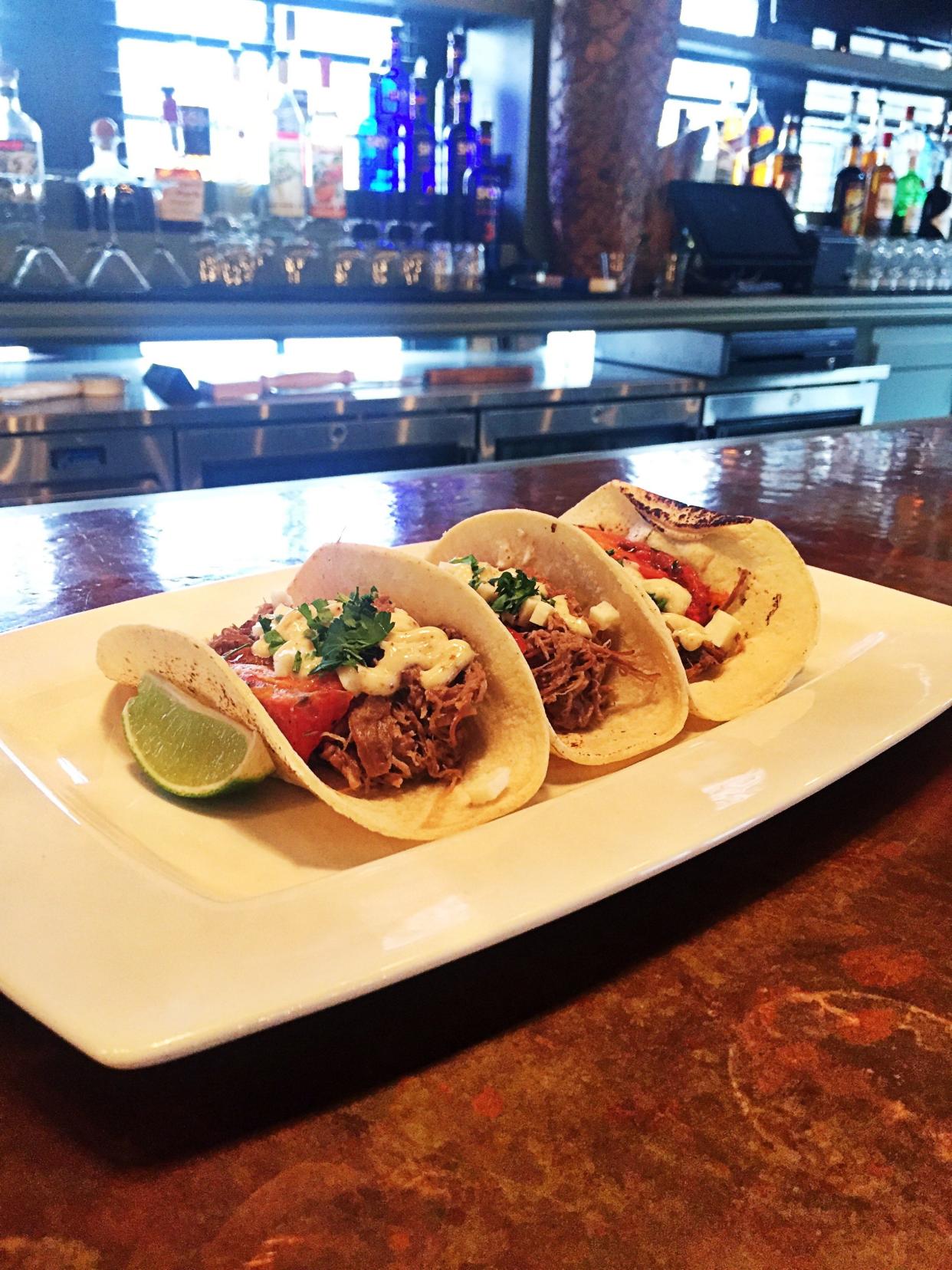 Roasted lamb tacos from Tucker's Tavern in Beach Haven.