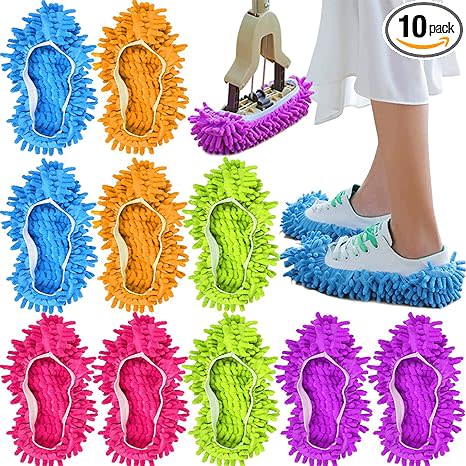These Genius Microfiber Mop Slippers Kids 'Begging' To Help Clean the & Say It's Such a 'Parenting Win'