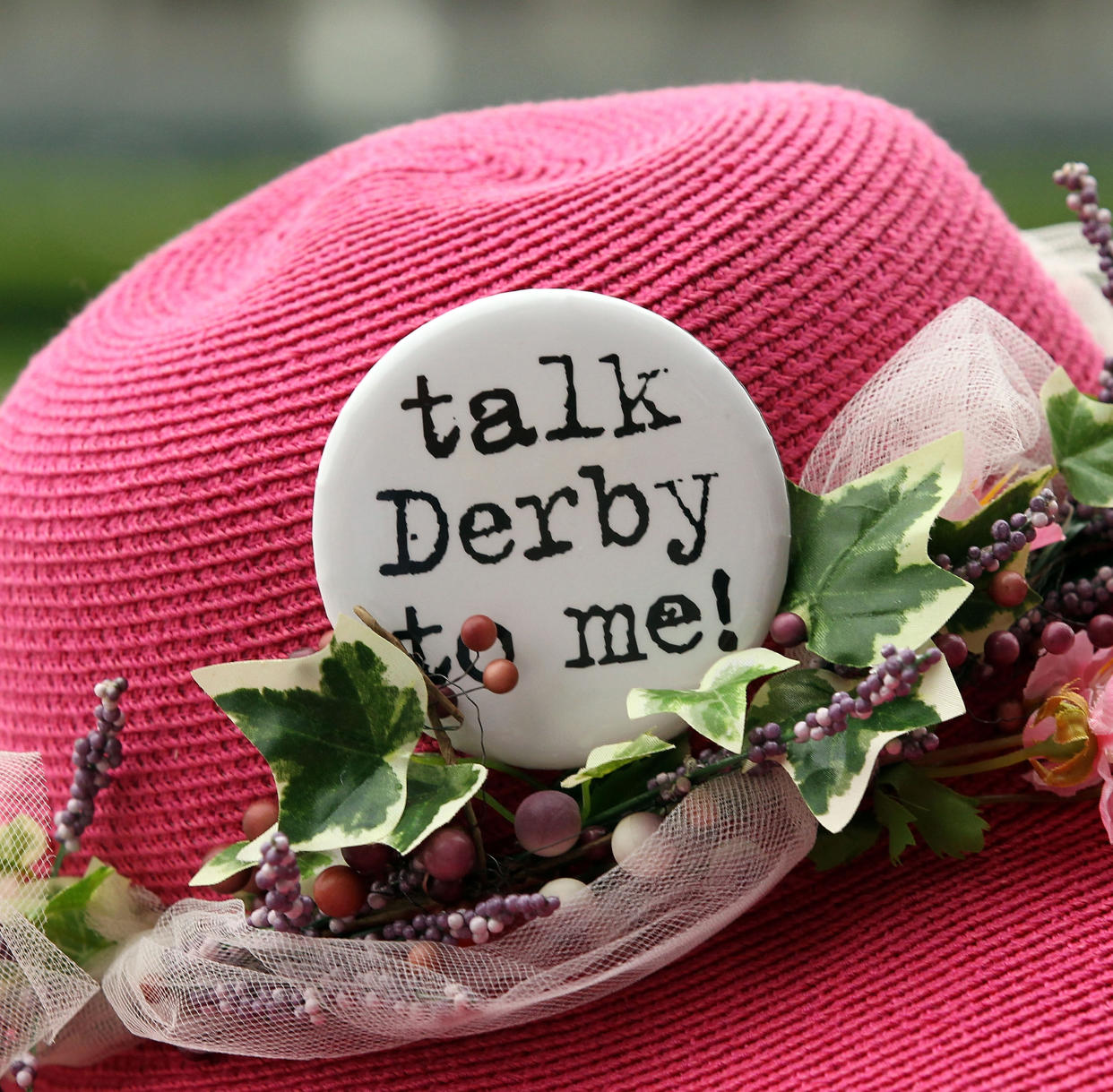  Kentucky derby "talk derby to me" hat. 