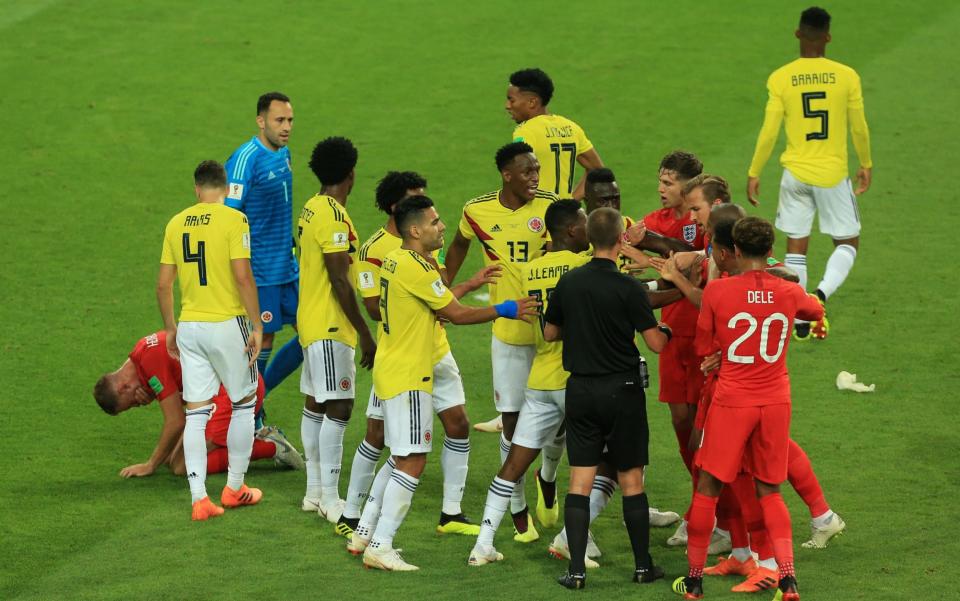 Colombia try to rattle England by resorting to the dark arts