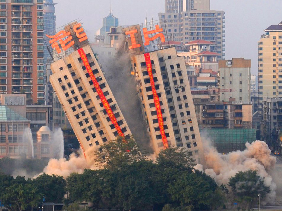 china building collapse demolition liuzhou