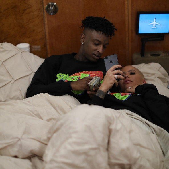 <p>Amber Rose is thrilled about her new relationship with rapper 21 Savage. “It’s pretty amazing waking up every morning feeling love like this. I’ve cried endlessly and been hurt a lot in my life, I’ve been abused, talked to like I wasn’t shit, been gaslighted and Slut shamed by men that I once loved and cared about,” she wrote. “So I’m so thankful that God brought this amazing person in my life who genuinely has my back and is ready to ‘pull up’ to defend my honor by any means. Maybe he’s just as broken as me and that’s why we’re perfect for each other but either way he’s not going anywhere and neither am I.” (Photo: <a rel="nofollow noopener" href="https://www.instagram.com/p/BWWtUZ4hUly/?taken-by=amberrose" target="_blank" data-ylk="slk:Amber Rose via Instagram;elm:context_link;itc:0;sec:content-canvas" class="link ">Amber Rose via Instagram</a>) </p>