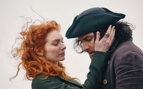 Demelza (Eleanor Tomlinson) and Poldark (Aidan Turner) - Credit: &nbsp;Mike Hogan