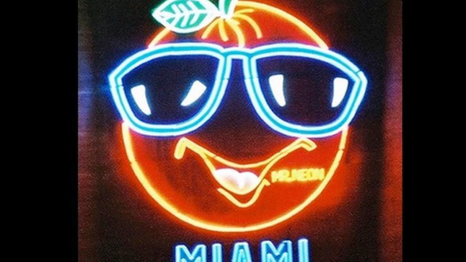 Miami’s Big Orange appears duering the New Year’s countdown.