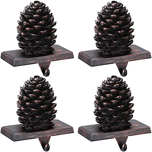 18) 4-Piece Christmas Pine Cone Stocking Holder