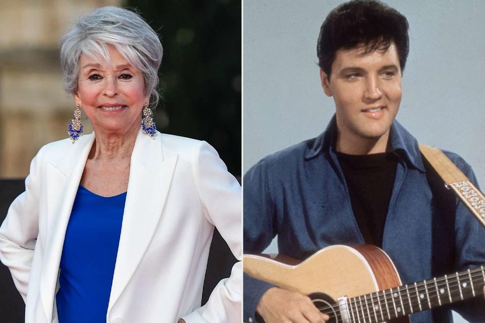 <p>getty (2)</p> Rita Moreno; Elvis Presley