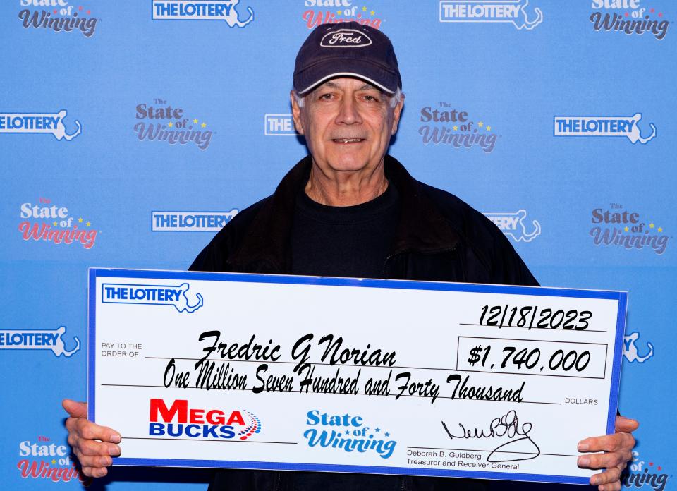 Fredric Norian, of Bridgewater, won $1.74 million in the Megabucks drawing that took place on Dec. 18.