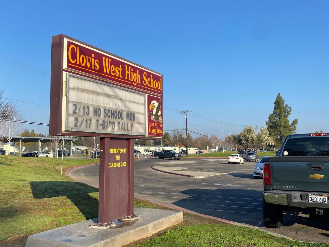 Clovis West High School was locked down again Thursday morning, Feb. 9, 2023, after another threat to campus safety.