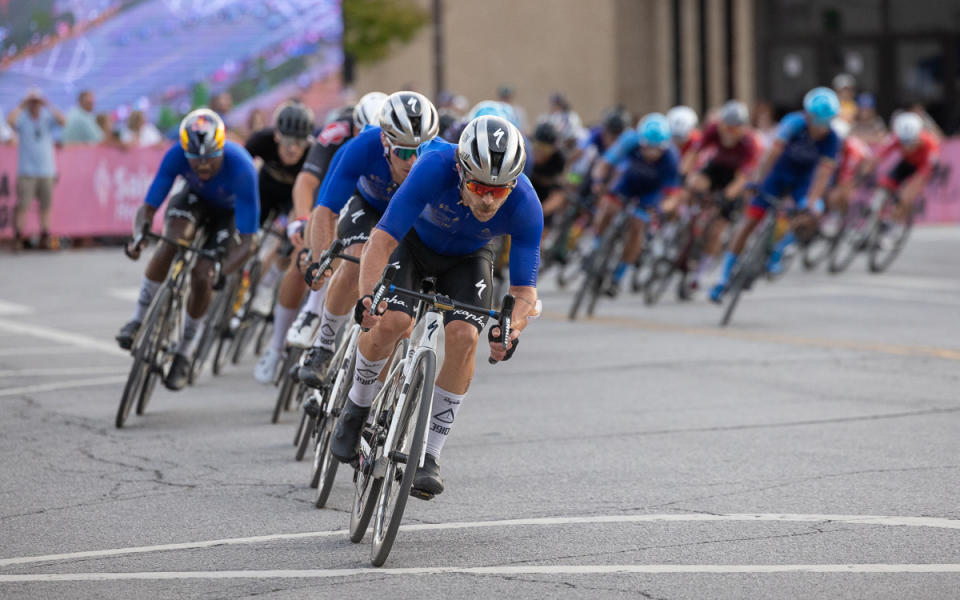 Alec Cowan and the rest of the newly-blue L39ion train worked hard to control the front of the race in the last 10 laps.