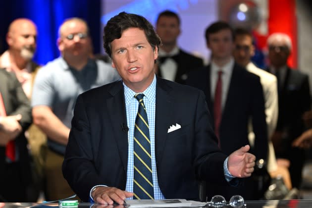 tucker carlson BS election - Credit: Jason Koerner/Getty Images