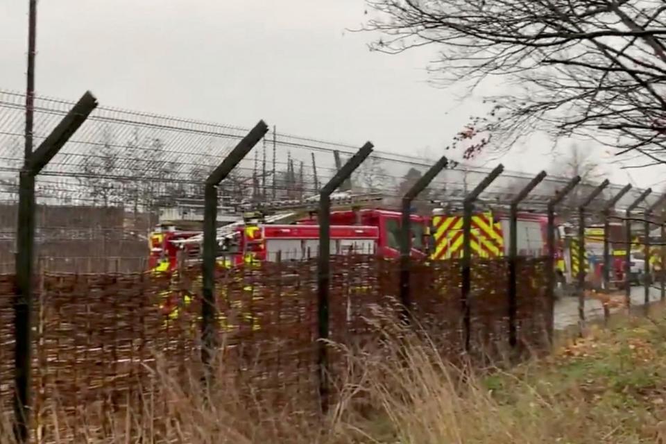 Emergency services are seen at Chester Zoo (REUTERS)