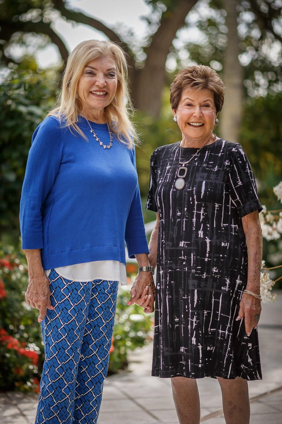 Nancy Hart and the Honorable Ann Brown in a portrait at Brown's home in Palm Beach Gardens.