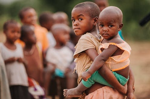 <span class="caption">Children who experience multiple forms of malnutrition are at the greatest risk of early death. </span> <span class="attribution"><a class="link " href="https://www.shutterstock.com/image-photo/kenya-rusinga-island-utajo-village-february-1180465816?src=00d32a6e-53ca-47cb-af52-55509199f994-1-9" rel="nofollow noopener" target="_blank" data-ylk="slk:JLwarehouse/Shutterstock;elm:context_link;itc:0;sec:content-canvas">JLwarehouse/Shutterstock</a></span>