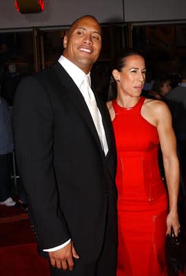 The Rock and wife at the LA premiere of Universal's The Rundown