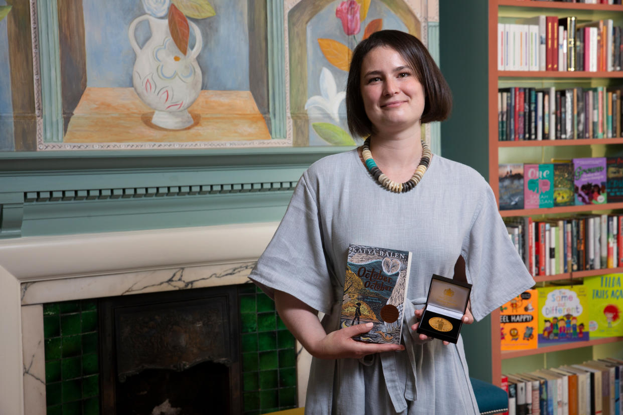 Katya Balen was awarded the Yoto Carnegie Medal for her novel October, October (Tom Pilston/PA)