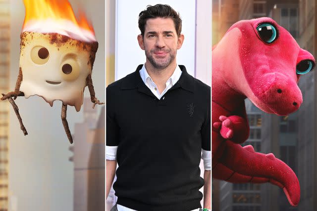<p>Courtesy of Paramount Pictures; Jeff Spicer/Getty; Courtesy of Paramount Pictures</p> Marshmallow from 'IF'; John Krasinski; Ally the pink allligator from 'IF'