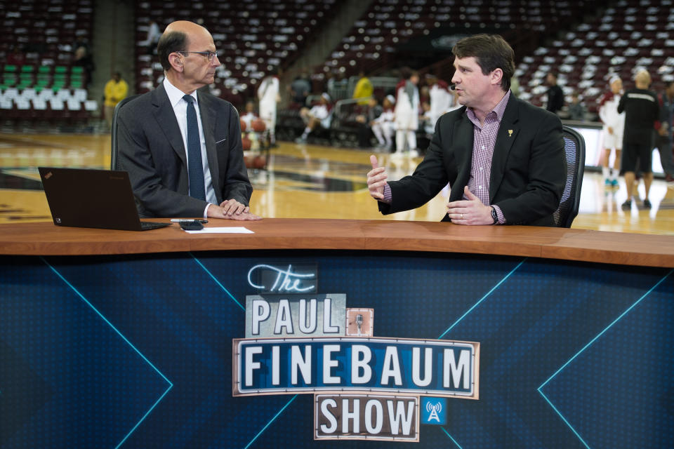 Paul Finebaum (L) is an SEC staple. (Photo by Lance King/Getty Images)