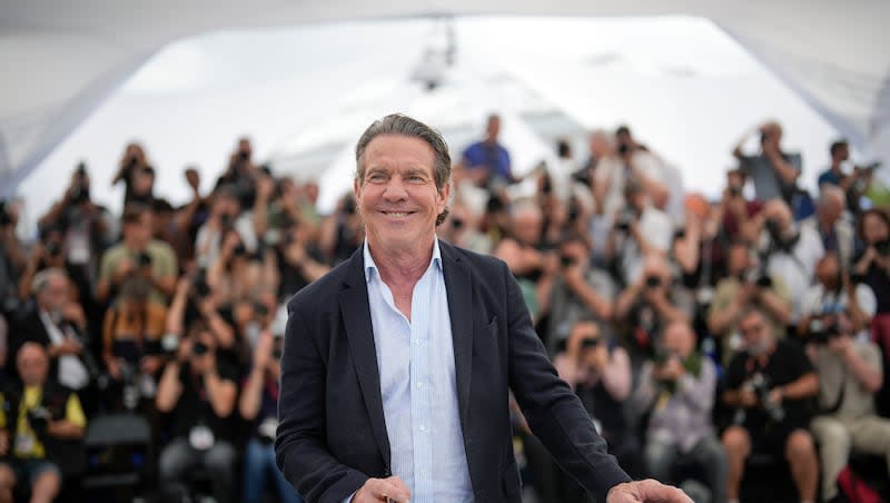 Dennis Quaid poses for photographers at the photo call for the film "The Substance" at the Cannes Film Festival in southern France, Monday, May 20, 2024. In a new TV show premiering June 3, Dennis Quaid will investigate some of history’s most famous relics.