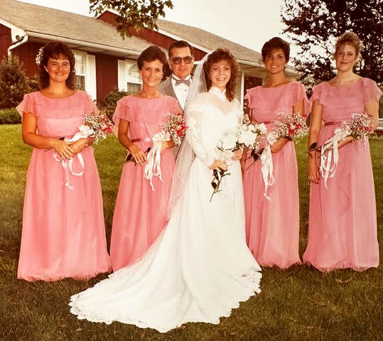 <p>Devon Lambur</p> Devon Lambur's mom, Beth Murray, in her wedding dress on Aug. 11, 1984