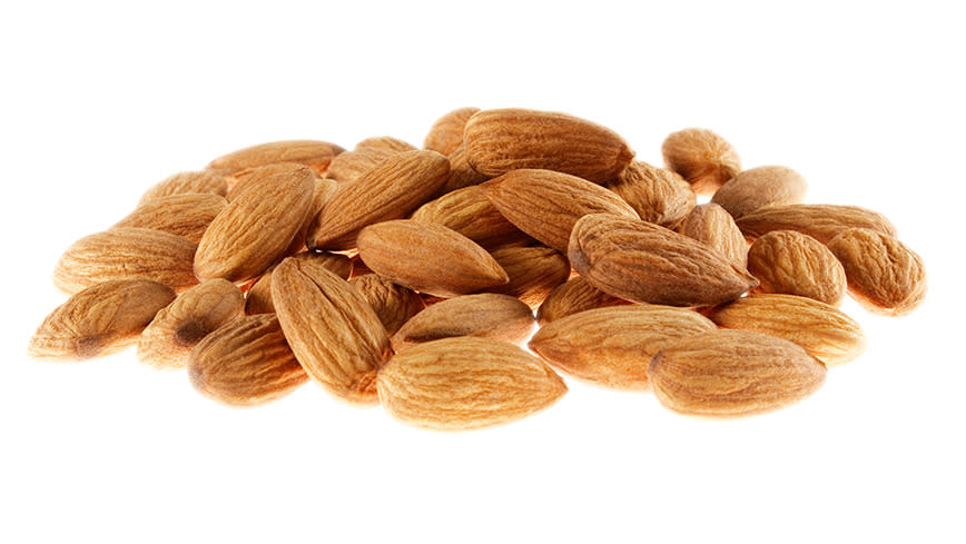 Almonds 6 6172 kJ Raw almonds deliver a healthy hit of protein