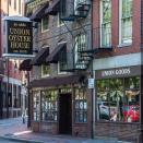 <p>The "ye olde" modifier on this restaurant's sign isn't just there for kitsch. Built in 1704, <a href="https://www.tripadvisor.com/Restaurant_Review-g60745-d321626-Reviews-Union_Oyster_House-Boston_Massachusetts.html" rel="nofollow noopener" target="_blank" data-ylk="slk:Union Oyster House;elm:context_link;itc:0;sec:content-canvas" class="link ">Union Oyster House</a> served some of the nation's founding fathers once it became a restaurant in 1826, and JFK eventually became a regular. You can sit at his favorite booth and enjoy oysters, chowder, and lobster rolls.</p>