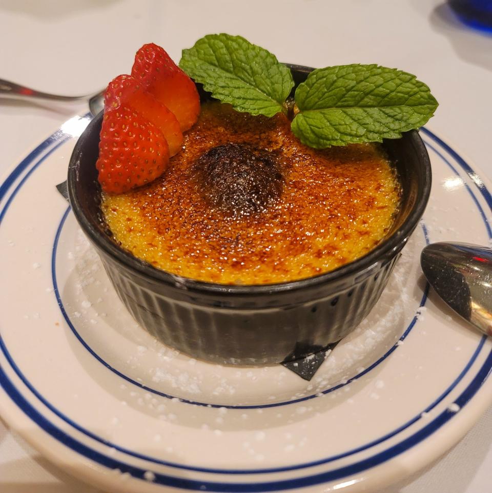 Peanut Butter Creme Brulee at Osteria Italian Seafood, which recently opened in Louisville.