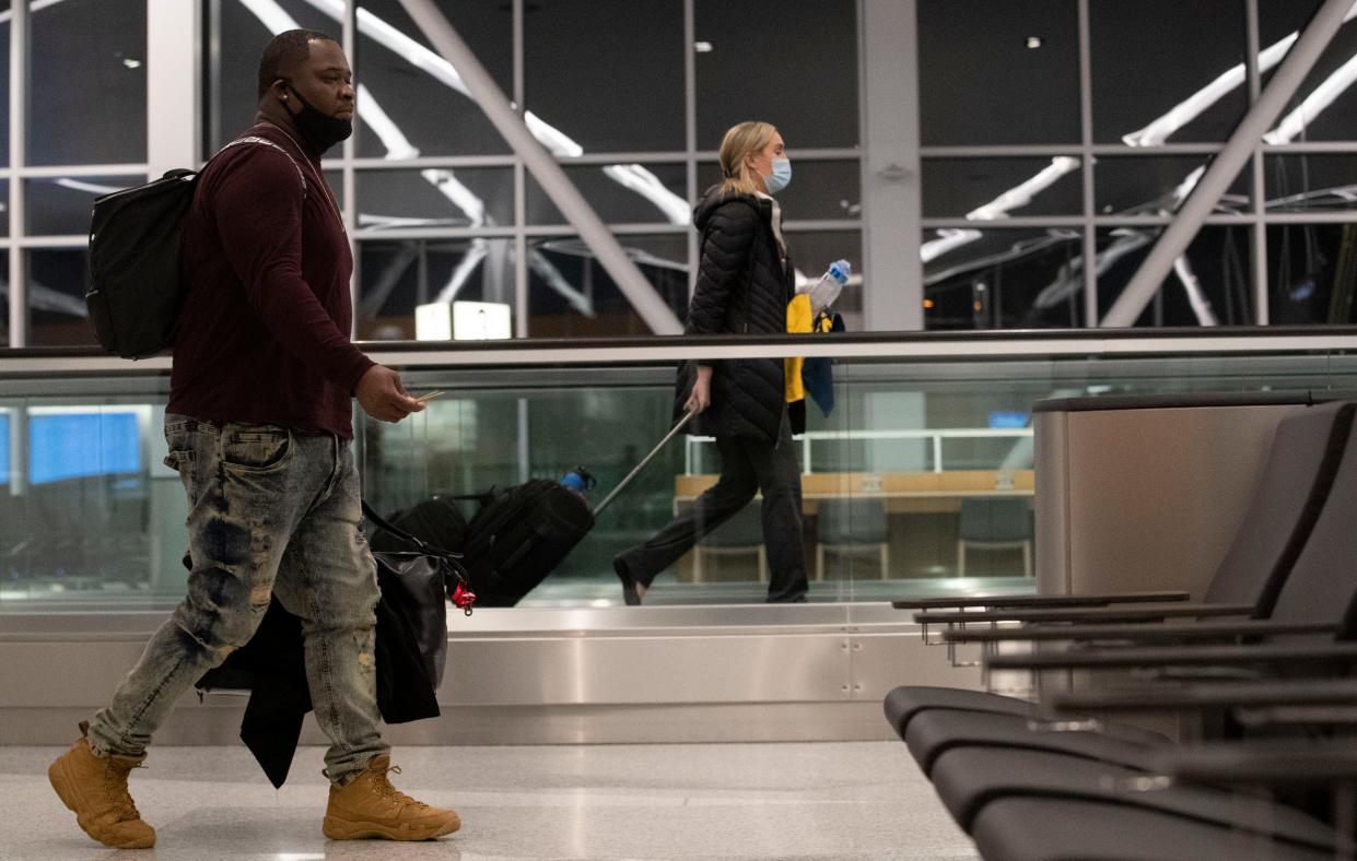 For the first time, Concourse B is filled with travelers on Tuesday, Feb. 15, 2022, at Memphis International Airport.