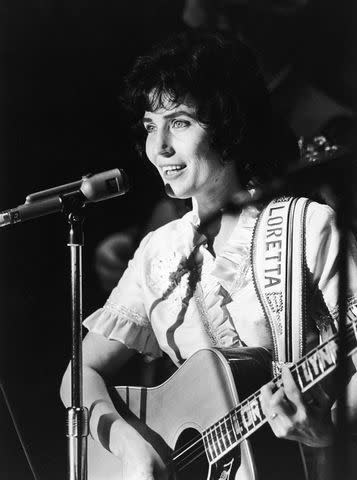 Getty Loretta Lynn performs on stage at the Grand Ole Opry, Nashville, Tennessee, 1960s