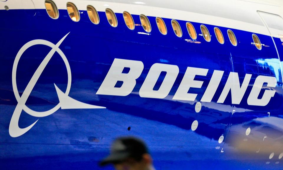 <span>Boeing’s bestselling 737 Max aircraft was grounded worldwide for nearly two years after the crashes.</span><span>Photograph: Ritchie B Tongo/EPA</span>