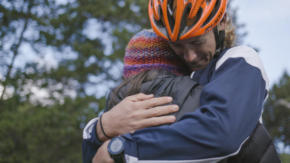 Gabriel hugs his mom. (Photo: Courtesy of Gabriel Low)