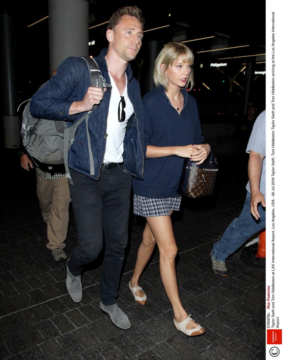 Taylor Swift and Tom Hiddleston at LAX International Airport, 2016 (Rex Features)