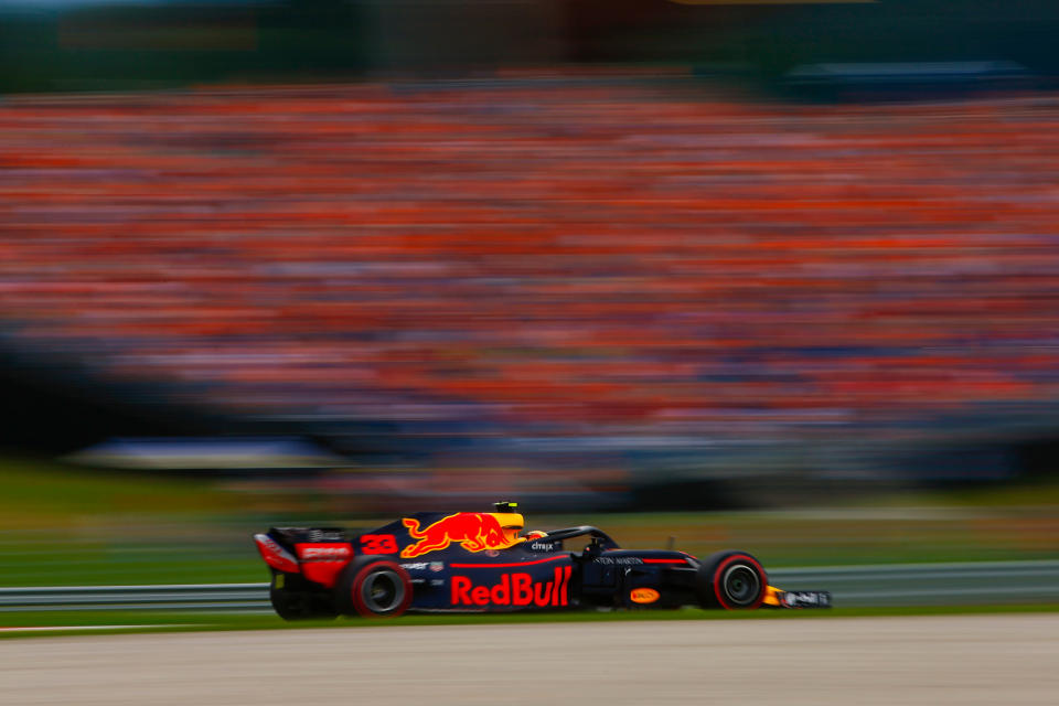 Orange squash: 20,000 fans, clad in orange, travelled from the Netherlands to cheer Max Verstappen to victory at the 2018 Austrian Grand Prix