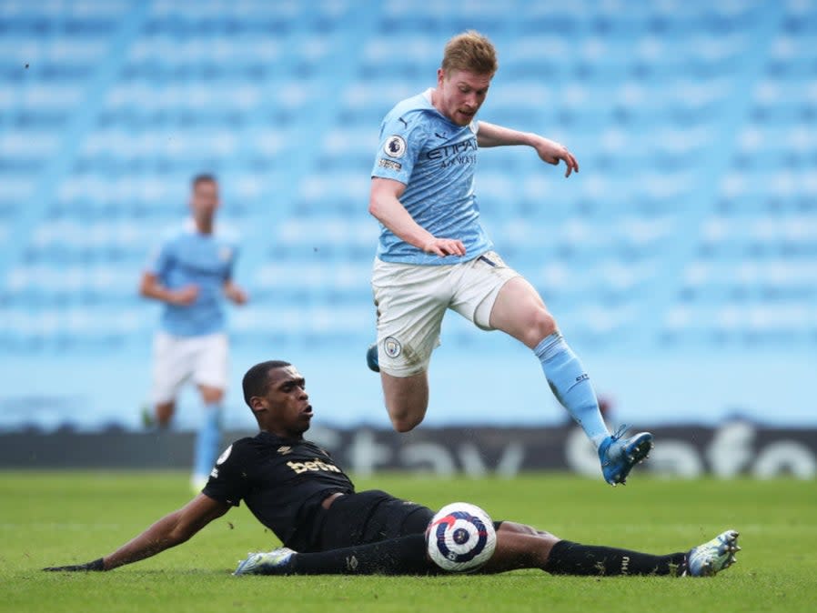 Kevin De Bruyne in actionGetty Images