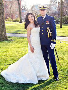 Michelle Kwan (left) and Clay Pell