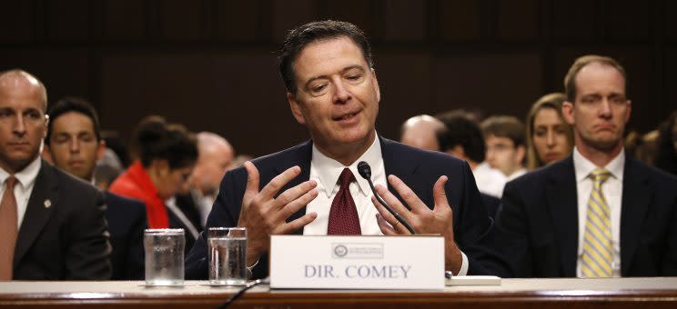 Former FBI Director James Comey testifies before a Senate intelligence committee hearing on Russia’s alleged interference in the 2016 U.S. presidential election on Capitol Hill June 8, 2017. (Photo: Jonathan Ernst/Reuters)