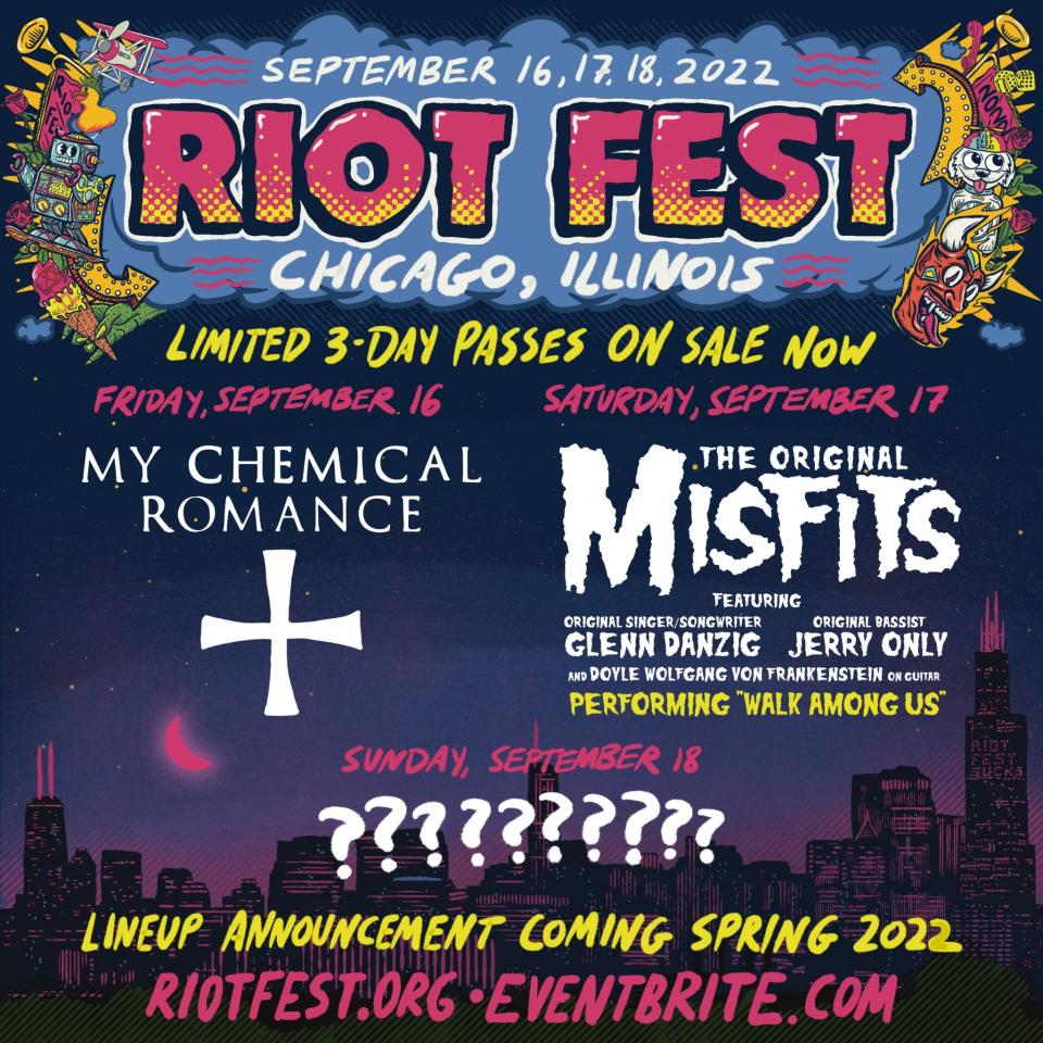 Riot Fest 2022 Festival Flyer