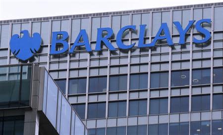 The logo of Barclays bank is seen at its office in the Canary Wharf business district of London April 1, 2013. REUTERS/Chris Helgren